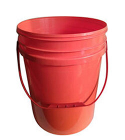 Red Round Plastic Bucket