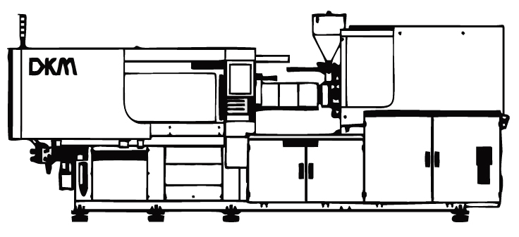 DKM Injection Molding Machine Sketch